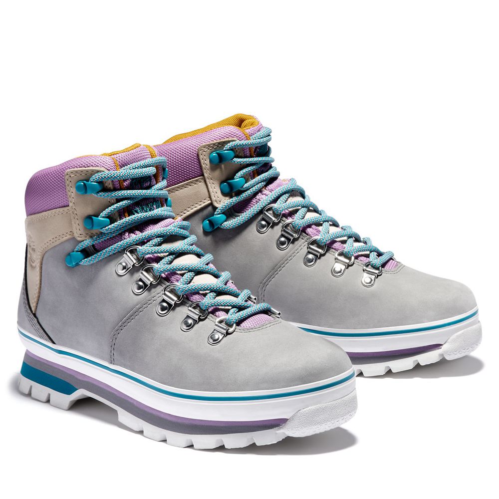 Zapatillas Timberland Mujer Euro Hiker Mixed-Media Waterproof Boots Gris - Chile RPC-389701